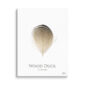 Illustration of a wood duck feather on canvas.