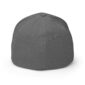 Gray baseball cap viewed from rear