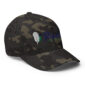 Camouflage baseball cap with embroidered logo