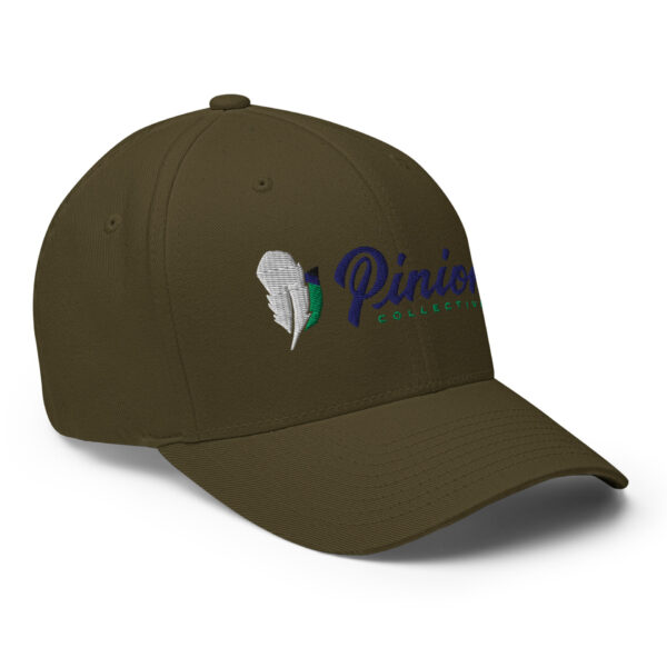closed-back-structured-cap-olive-right-front-6827ff180def6.jpg Olive baseball cap with embroidered logo