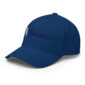 Blue baseball cap with embroidered logo