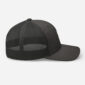 Black mesh trucker cap side view