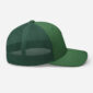 Green trucker cap with mesh back