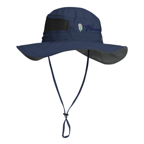 columbia-booney-hat-collegiate-navy-front-687013765e4f3.jpg Blue wide-brimmed hat with chin strap.