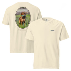 Golden Retriever t-shirt with nature design