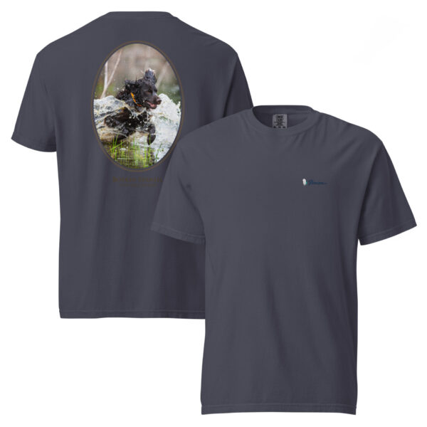 unisex-garment-dyed-heavyweight-t-shirt-navy-front-and-back-68dbf72b89c74.jpg Gray t-shirt with dog print design