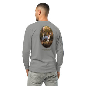 Man wearing shirt with English Pointer print
