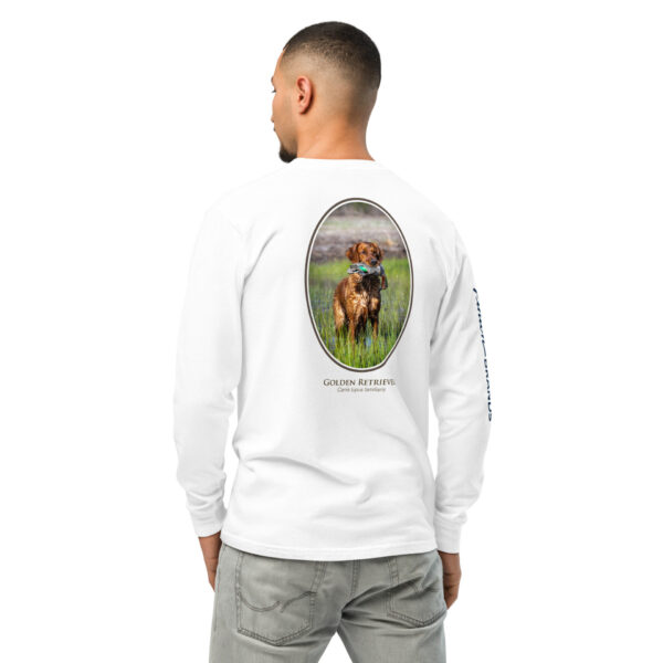 Man wearing Golden Retriever graphic tee