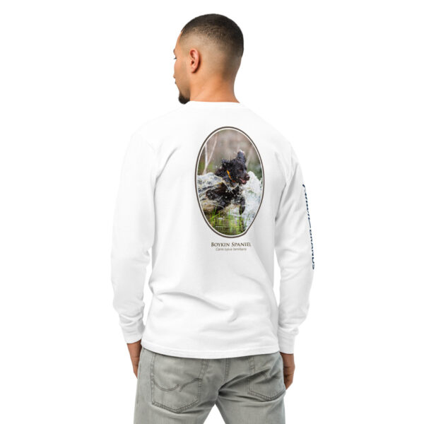 unisex-garment-dyed-heavyweight-long-sleeve-shirt-white-back-68e006df14683.jpg Man wearing long-sleeve shirt with dog print