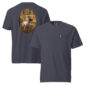 Gray t-shirt with hunting dog print design.