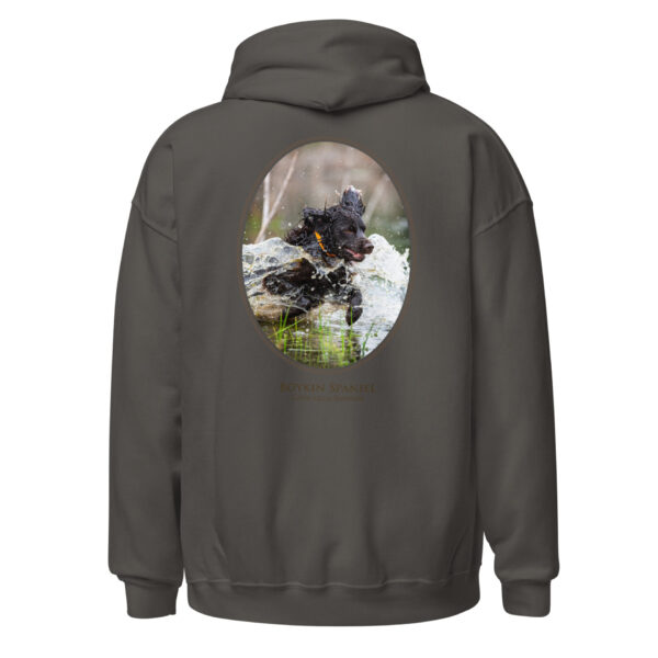 unisex-heavy-blend-hoodie-charcoal-back-6925c01e07d7e.jpg Boykin Spaniel on hoodie in water art design.