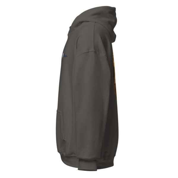 unisex-heavy-blend-hoodie-charcoal-left-6925ce0f48b82.jpg Side profile of gray hooded sweatshirt