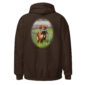 Brown hoodie with Golden Retriever graphic.