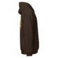Brown hoodie side view with pocket