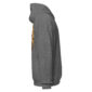 Side view of gray hoodie