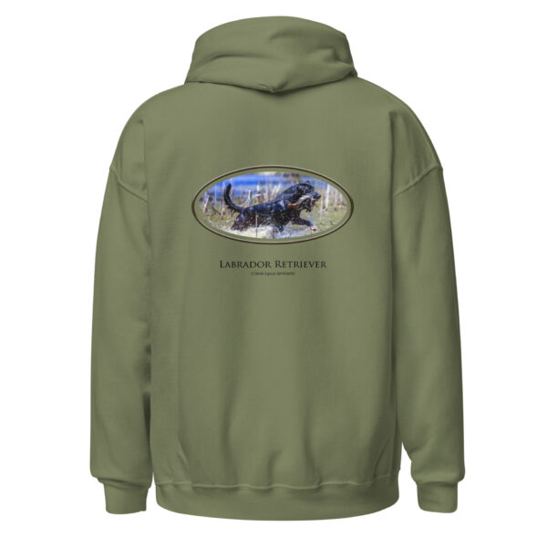 unisex-heavy-blend-hoodie-military-green-back-692477ccdc206.jpg Olive hoodie with Labrador Retriever image