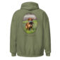 Sweatshirt with golden retriever print retrieving toy.