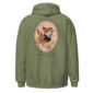 Hoodie featuring a running Golden Retriever with pheasant.