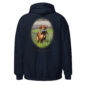 Hoodie with Golden Retriever design on back.