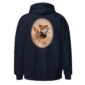 Golden Retriever with bird on hoodie design
