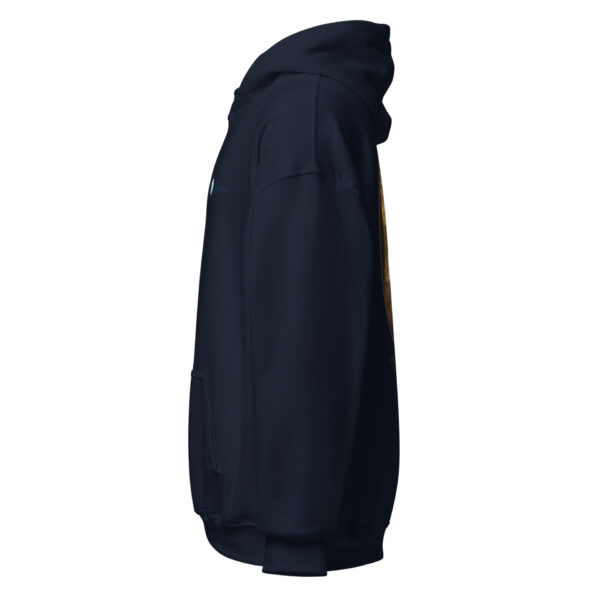 unisex-heavy-blend-hoodie-navy-left-6925ce0f3789a.jpg Side view navy blue hoodie with pocket.