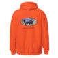Orange hoodie with Labrador Retriever graphic