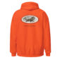 Orange hoodie with Labrador Retriever graphic