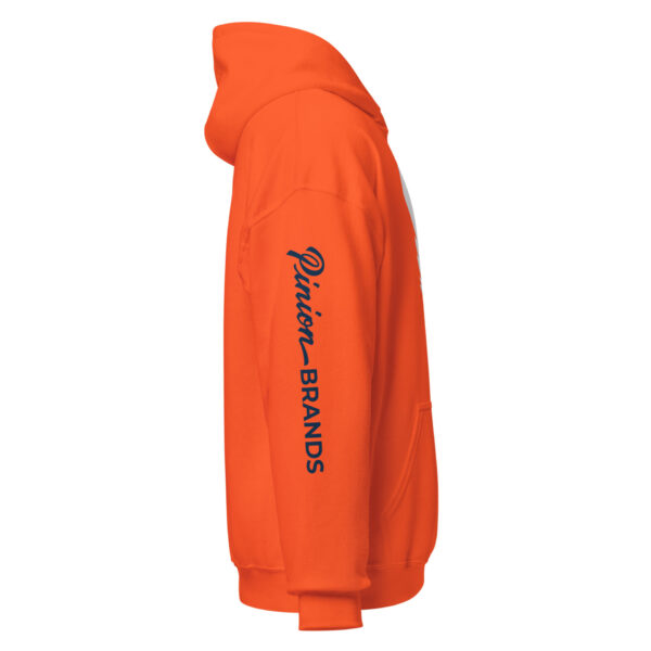 unisex-heavy-blend-hoodie-orange-right-6925f8f28ef34.jpg Orange hoodie with 'Brands' text on sleeve
