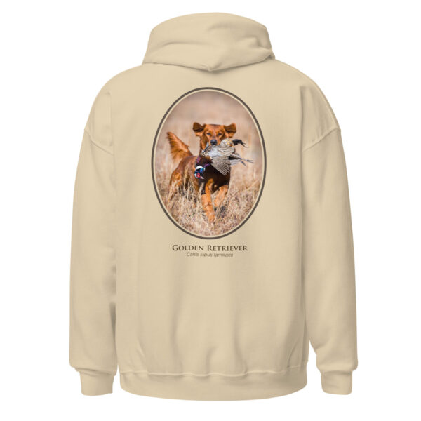 unisex-heavy-blend-hoodie-sand-back-6925f9e9dba80.jpg Golden Retriever hoodie with hunting design.