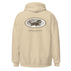 Beige hoodie with Labrador Retriever design