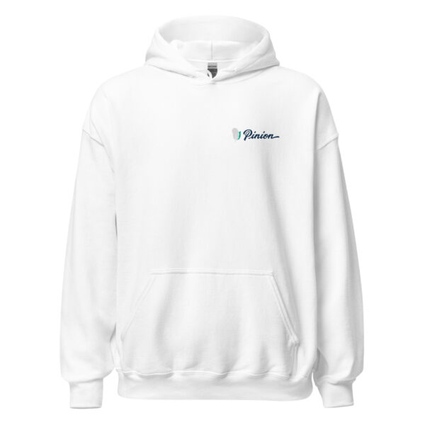 unisex-heavy-blend-hoodie-white-front-692477ccdaf5b.jpg White hoodie with simple logo design.
