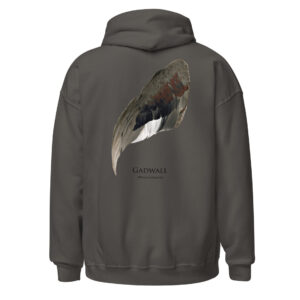 Hoodie with Gadwall duck wing design