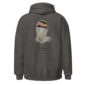 Hoodie with Chukar feather design on the back.