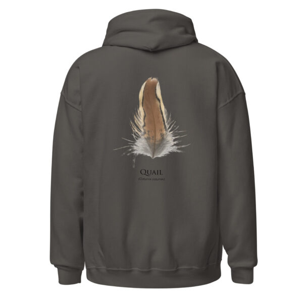 unisex-heavy-blend-hoodie-charcoal-back-693ac58db4dc7.jpg Back view of hoodie with quail feather design.