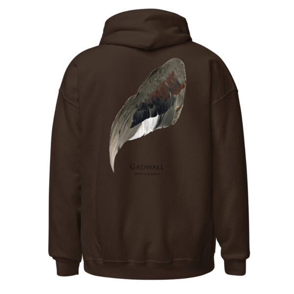 unisex-heavy-blend-hoodie-dark-chocolate-back-693ac354afe6e.jpg Brown hoodie with Gadwall feather design