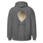 Gray hoodie with wood duck feather design