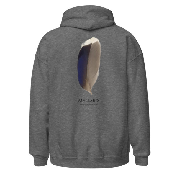 unisex-heavy-blend-hoodie-graphite-heather-back-693ac1e32f3de.jpg Gray hoodie with mallard feather design
