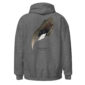 Gray hoodie with gadwall wing design