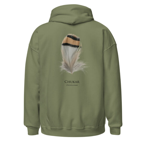 unisex-heavy-blend-hoodie-military-green-back-693ac42bf2014.jpg Olive hoodie with Chukar feather design.