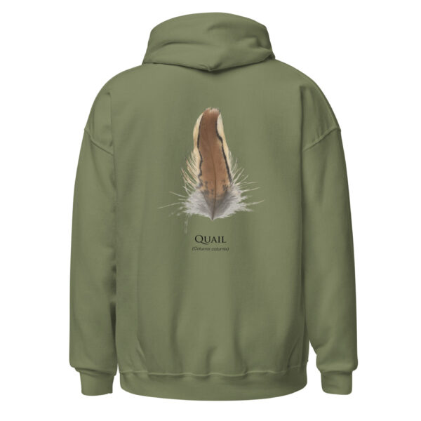 unisex-heavy-blend-hoodie-military-green-back-693ac58dda797.jpg Green hoodie with quail feather design