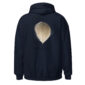 Hoodie with wood duck feather design on back.