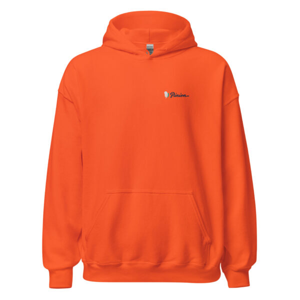 unisex-heavy-blend-hoodie-orange-front-693abf96d43da.jpg Orange hoodie with small embroidered design.