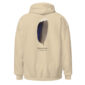 Beige hoodie with mallard feather design