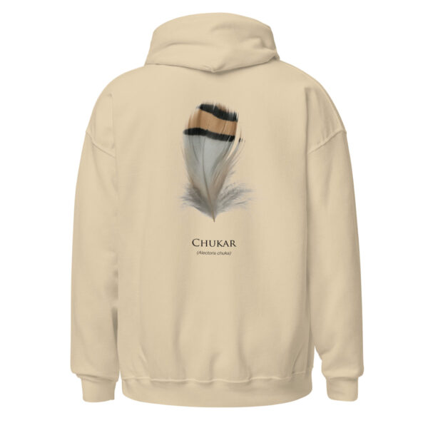 unisex-heavy-blend-hoodie-sand-back-693ac42c18742.jpg Beige hoodie with Chukar feather design.