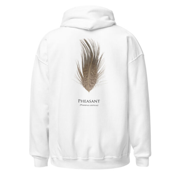 unisex-heavy-blend-hoodie-white-back-693ac298b3bc5.jpg White hoodie with a pheasant feather design.