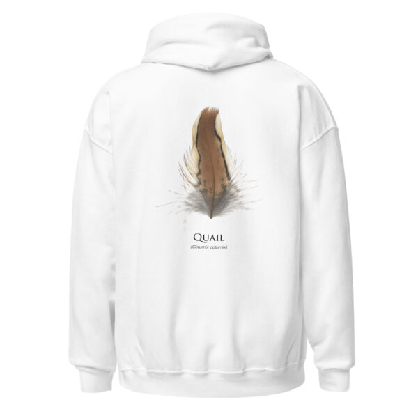 unisex-heavy-blend-hoodie-white-back-693ac58e211f9.jpg White hoodie with quail feather illustration.