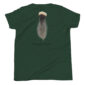 Green shirt with Merriam's turkey feather design.