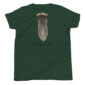 Green t-shirt with Rio Grande turkey feather design.