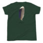 Green T-shirt with mallard feather design