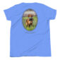 Blue shirt featuring Golden Retriever image.